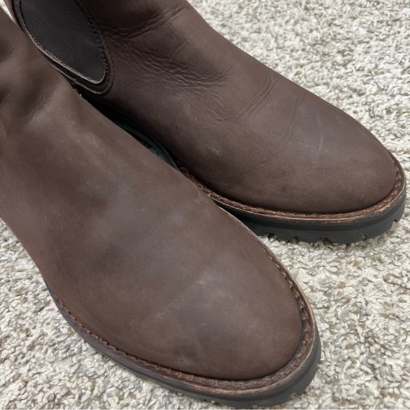 THURSDAY Dark Brown Leather Chelsea Legend Boots Lug Sole Women’s Size 10 - Picture 3 of 13